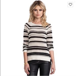 SANCTUARY Black & Cream Mesh Rugby Sweater - XS